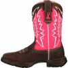 Durango Lady Rebel by Benefiting Stefanie Spielman Women's Western Boot, DARK BROWN/PINK, M, Size 8 RD3557